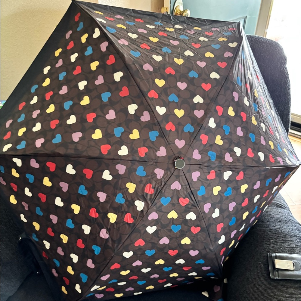 Coach Hearts Umbrella